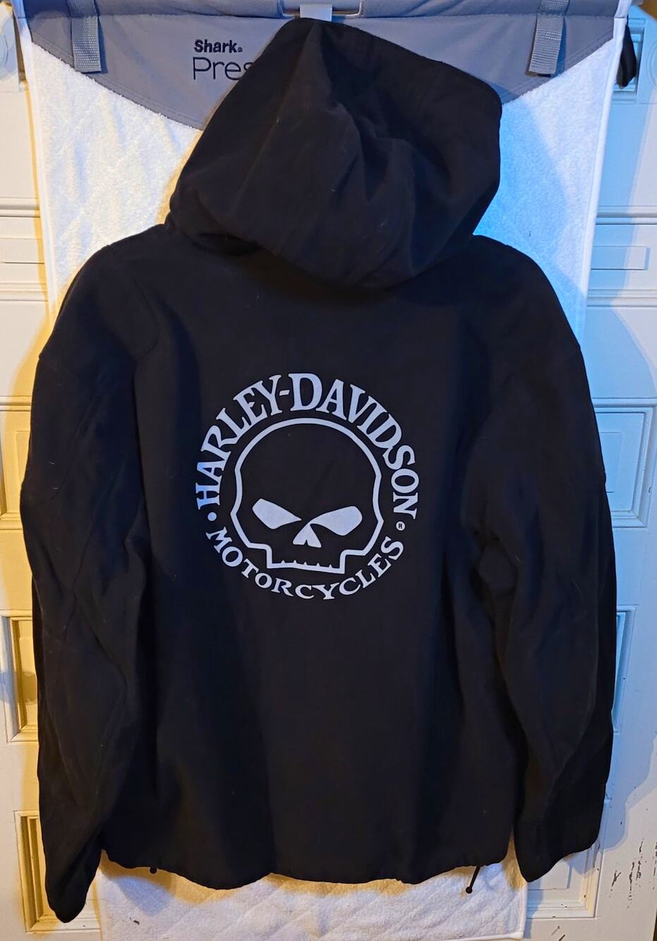Harley-Davidson Motorcycles Black Hooded Full Zip Jacket XXL Willie G Skull Logo